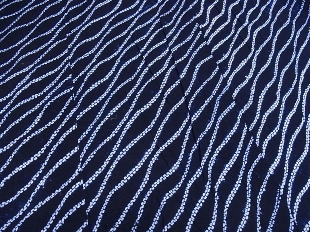 eふれんず◆有松鳴海絞り　夏物　浴衣　立沸文　綿◆am1048