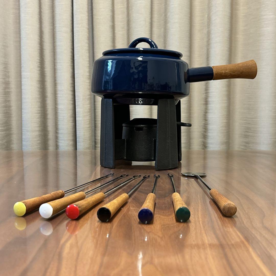 【レア】 Dansk ダンスク　ビンテージ　コンロ付きフォンデュ鍋　10点セット