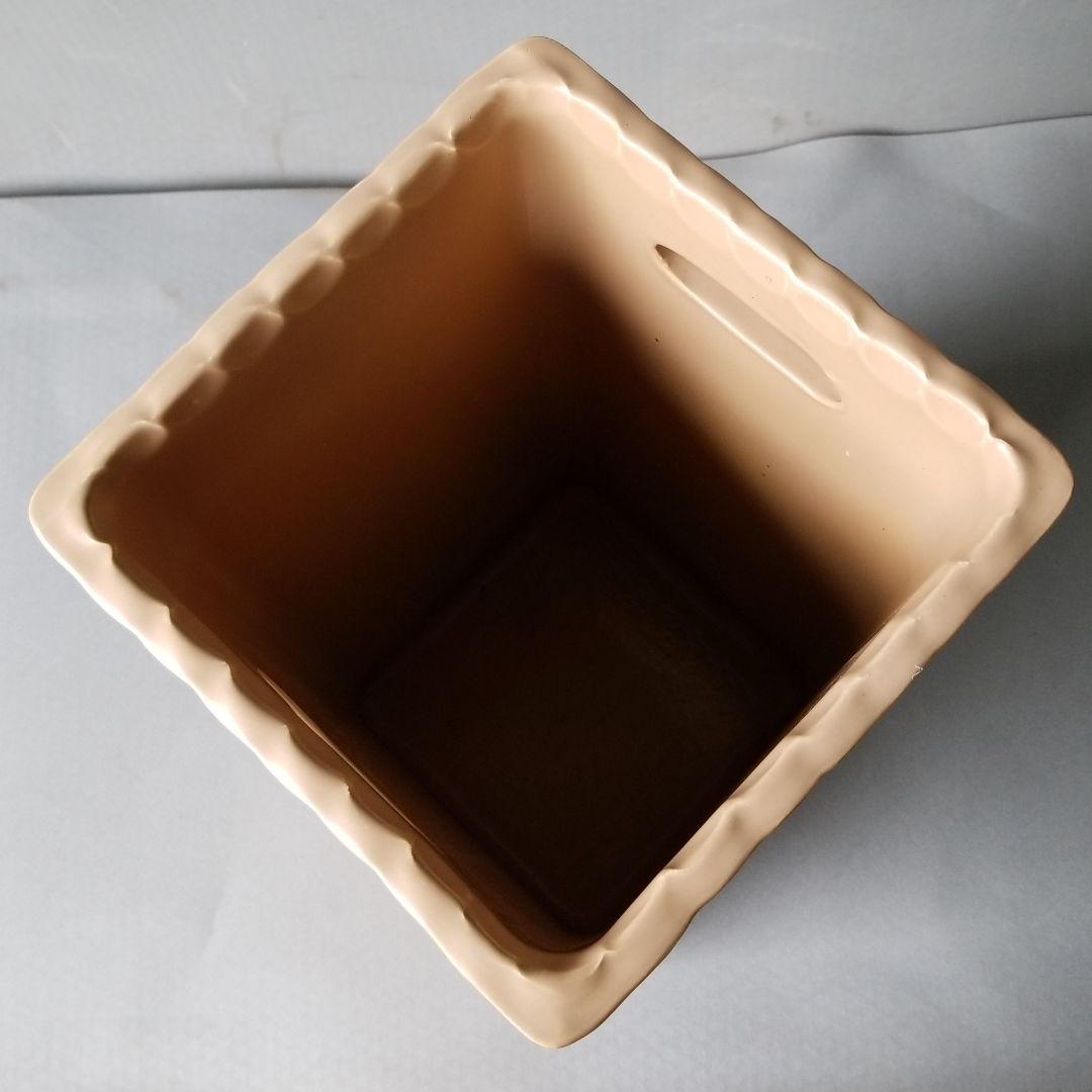 信楽焼 傘立て正角波紋 高さ４５cm