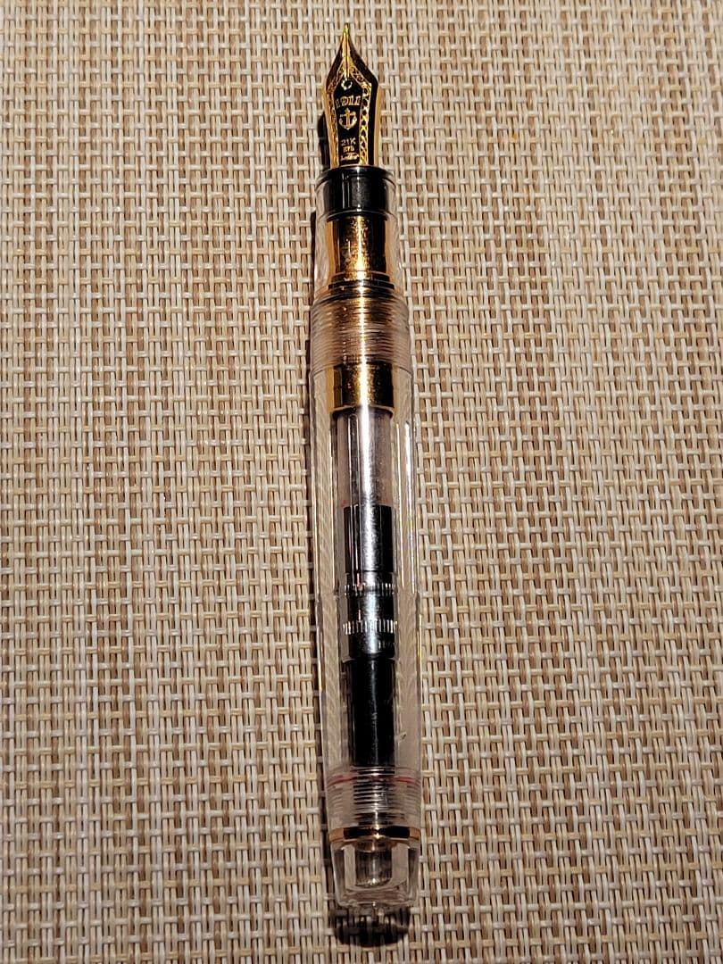 【希少】セーラー万年筆　21k　ピンクゴールド　クリア　限定品 MF