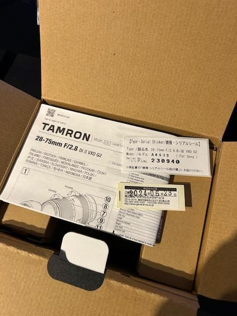 【美品】TAMRON 28-75mm F/2.8 Di Ⅲ VXD G2