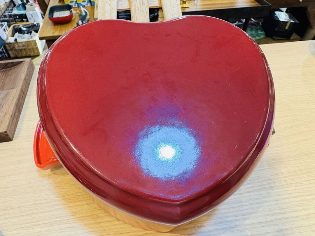 A8002【ルクルーゼ】ココット ダムール 両手鍋 20cm チェリーレッド