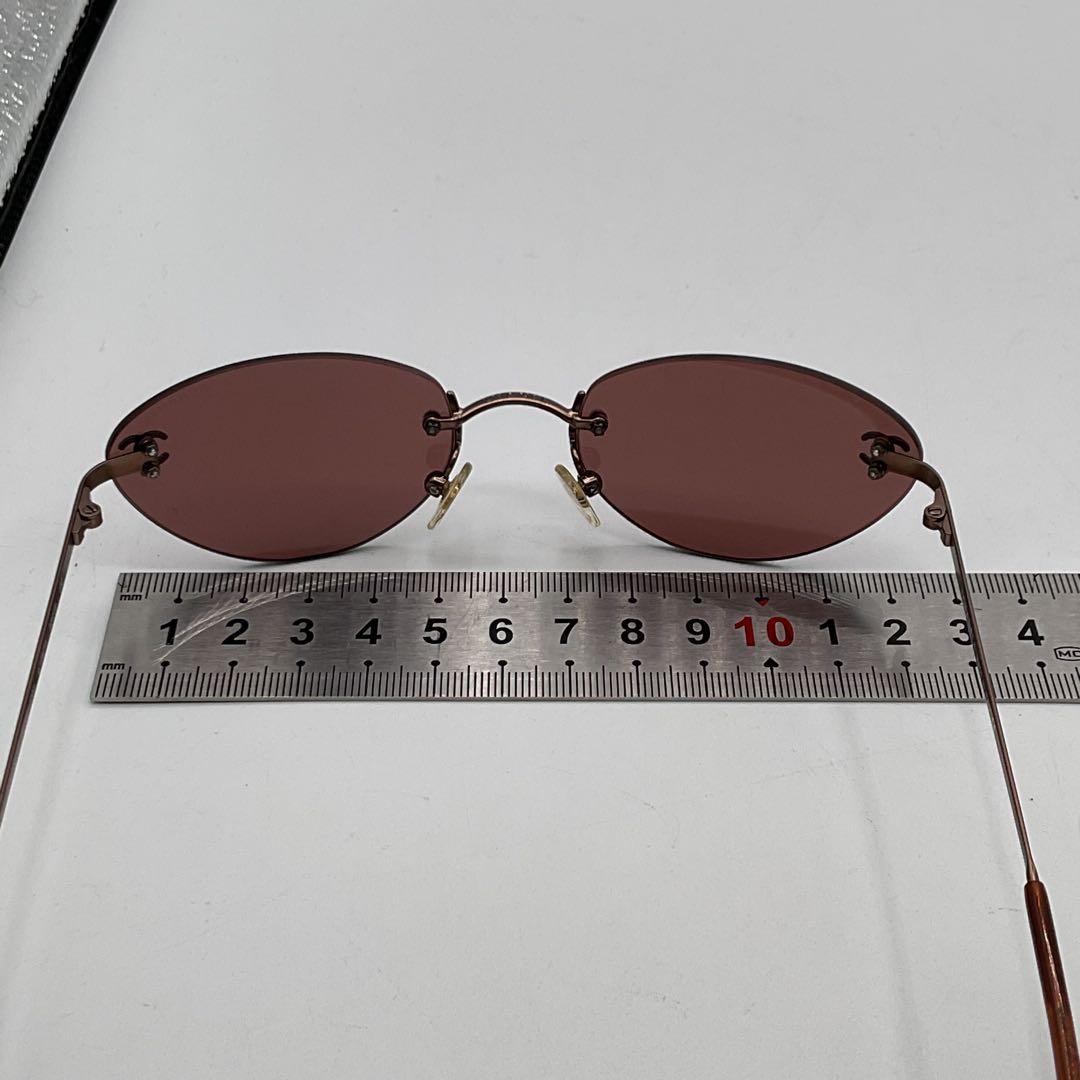 シャネル サングラス リムレス 4003 ブラウン メタル ココマーク