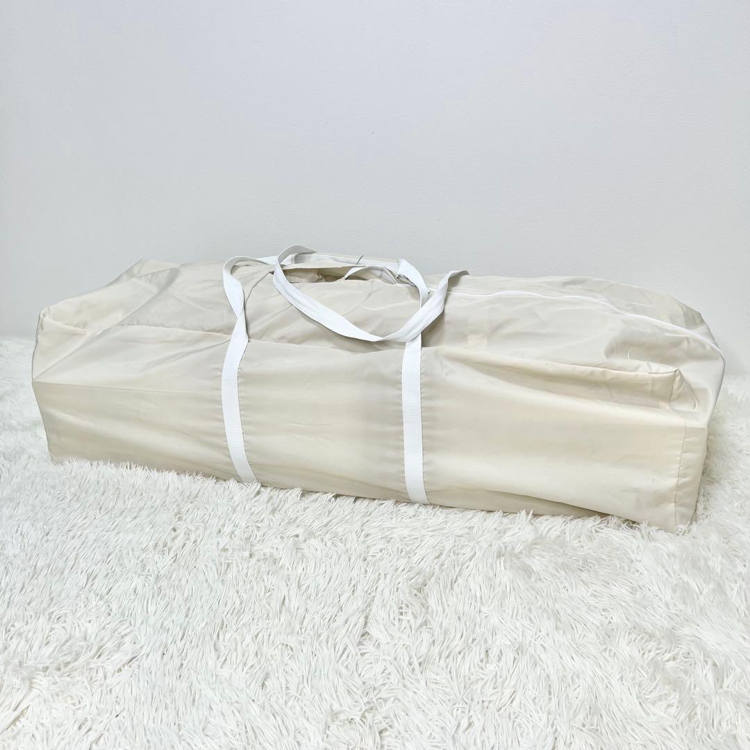 美品 Aprica ココネルエアーAB ベビーベッド 折りたたみ ホワイトグレー