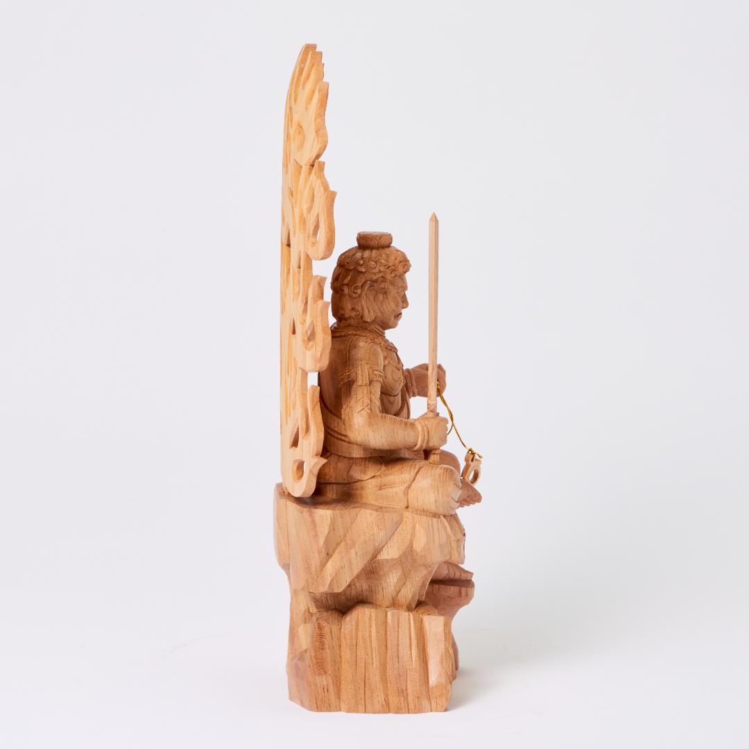 欅　半跏不動明王　３.５寸 #078