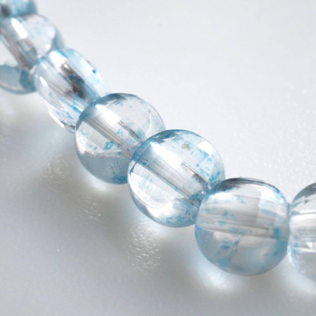 【Ruby】インプレッションストーン×淡水パールのデザインネックレス