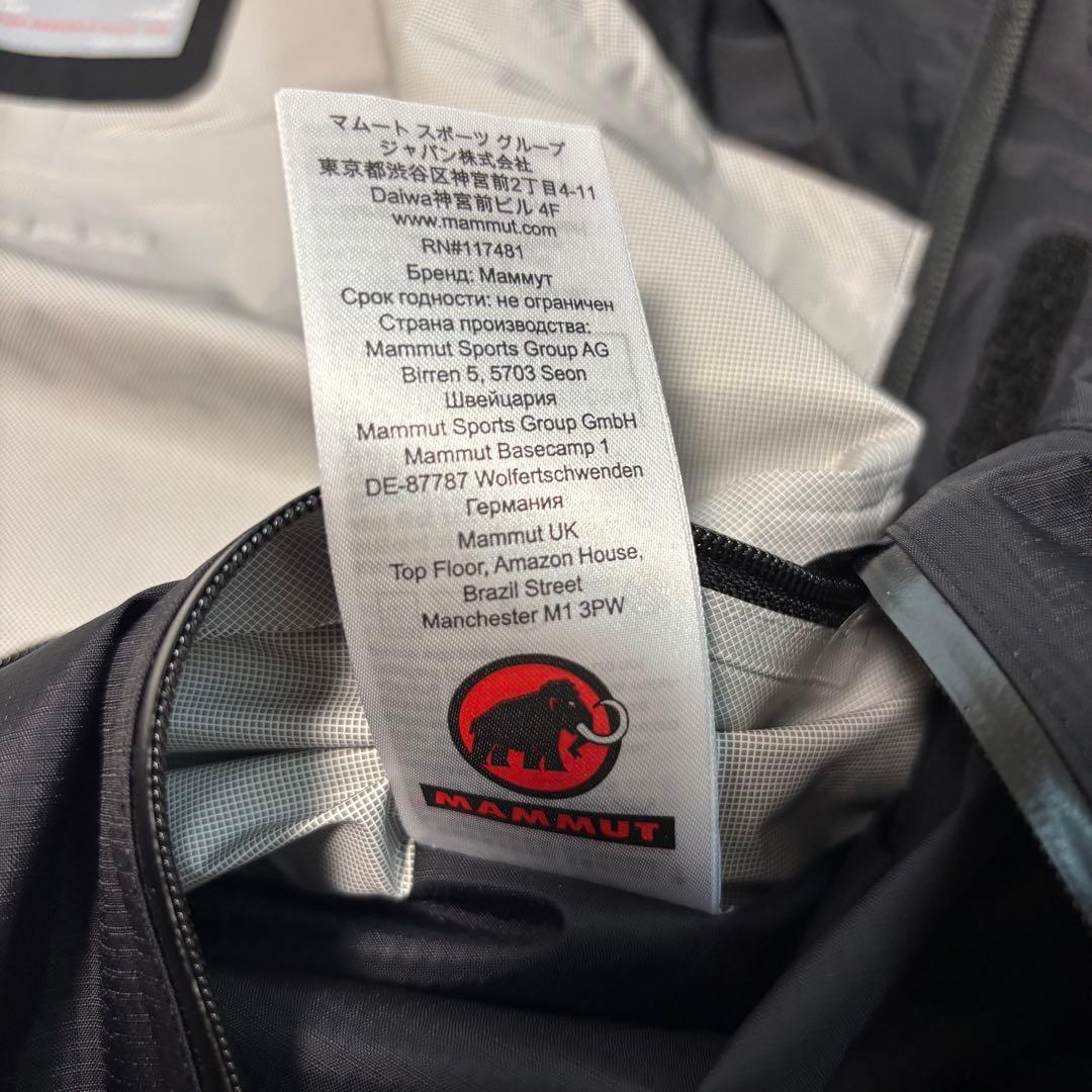 タグ付き MAMMUT マイクロレイヤー 2.0 ハードジャケット S ブラック