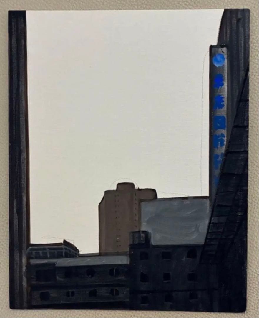 Louis x イワフネ カナメ 合作 アクリル画 風景 003