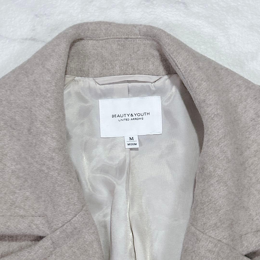 美品 MANTECOメルトンメランジミドル丈コート ユナイテッドアローズ M