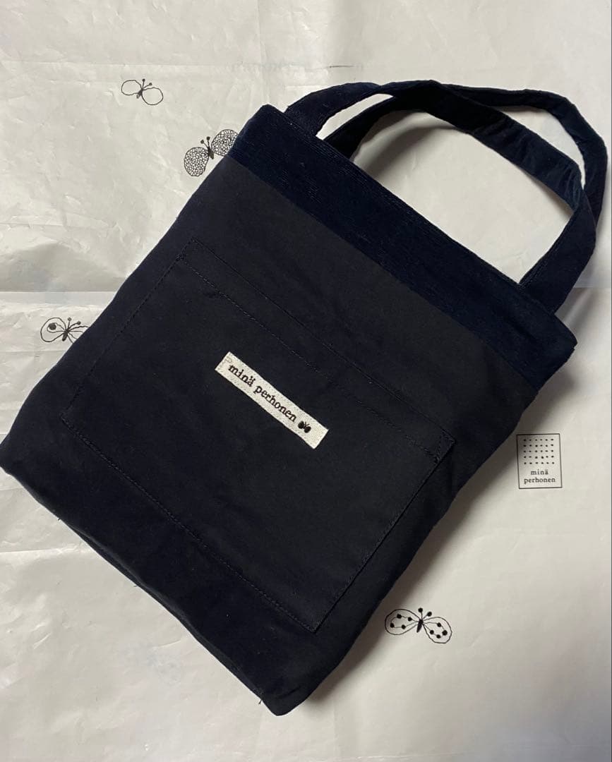 ミナペルホネン　ハンドメイド　ミニトートバック