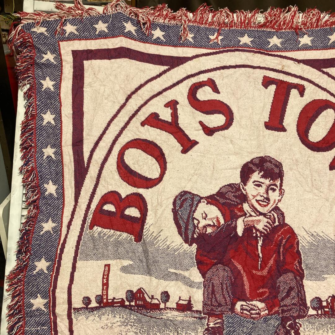 CAFM メッセージ ラグ ブランケット ゴブラン ボーイズ タウン アメリカ