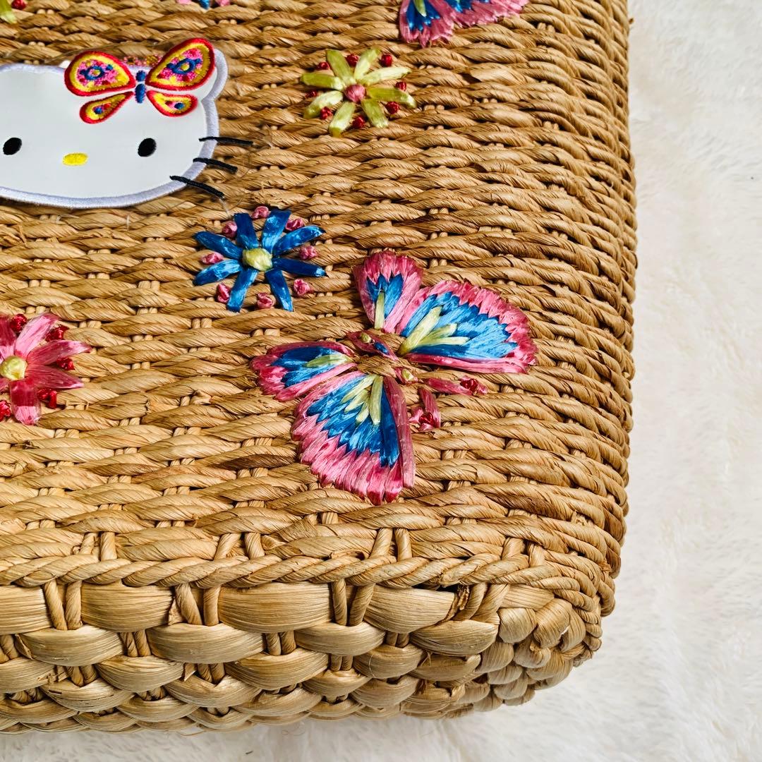 ハローキティ カゴバッグ バタフライ　蝶々　レトロ