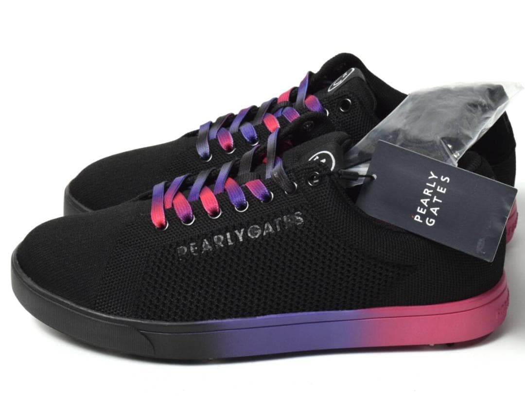 未使用3.5万 パーリーゲイツ ゴルフシューズ 25 ニコちゃん レディース