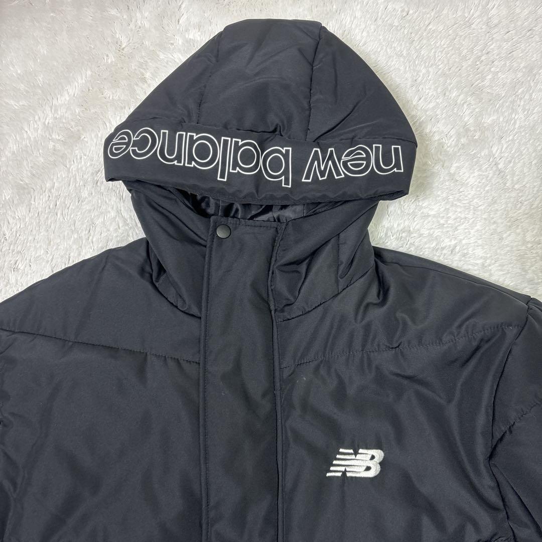New Balance ニューバランス ベンチコート　フード付き　ブラック　M