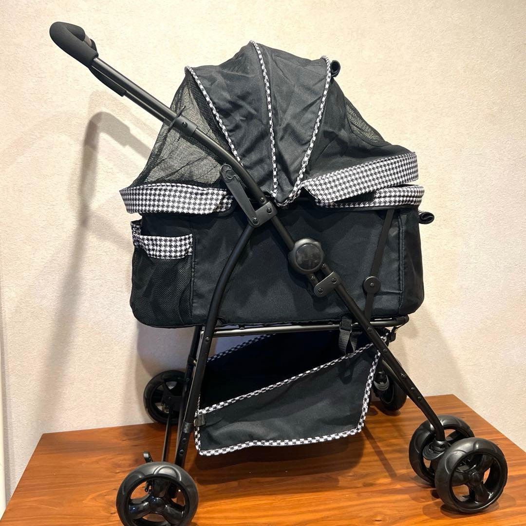 美品 ほぼ未使用 GEX わんわんカート多頭用DX plus ペットカート