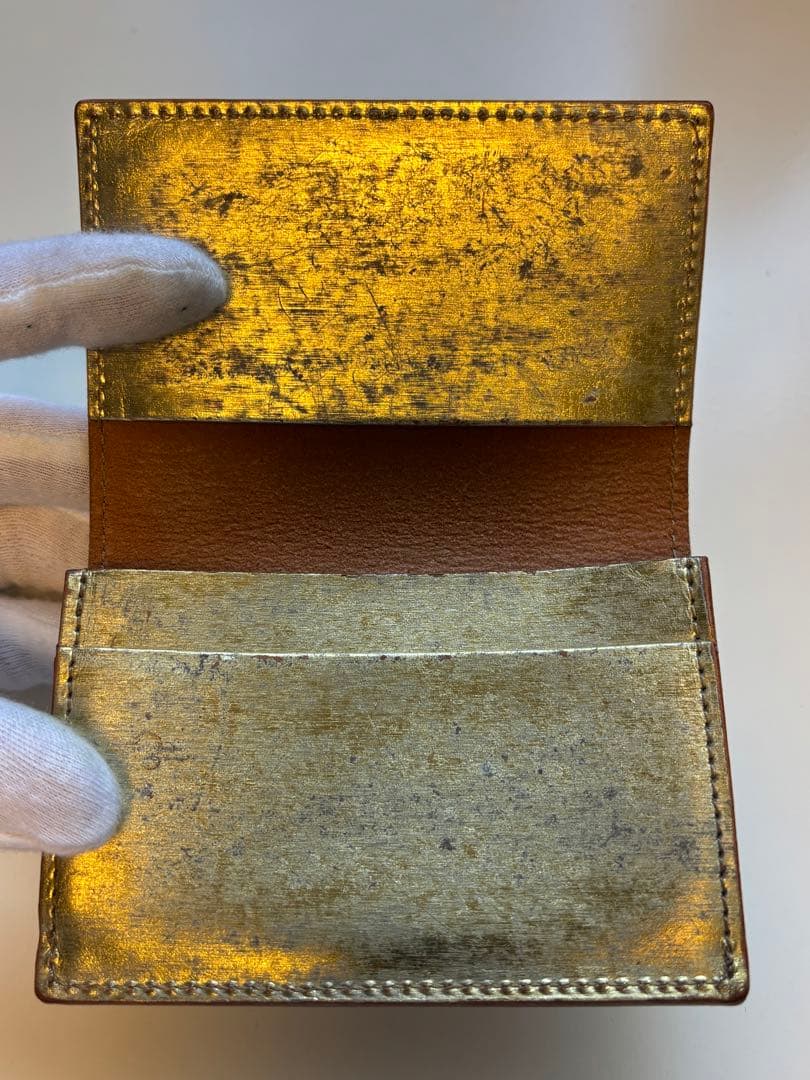 PORTER/カードケース/フォイル/ゴールド/名刺入/パスケース/レザー/箔押