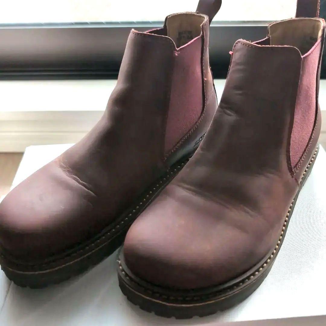 新品同様 BIRKENSTOCK スタロン サイドゴアブーツ バーガンディ 23