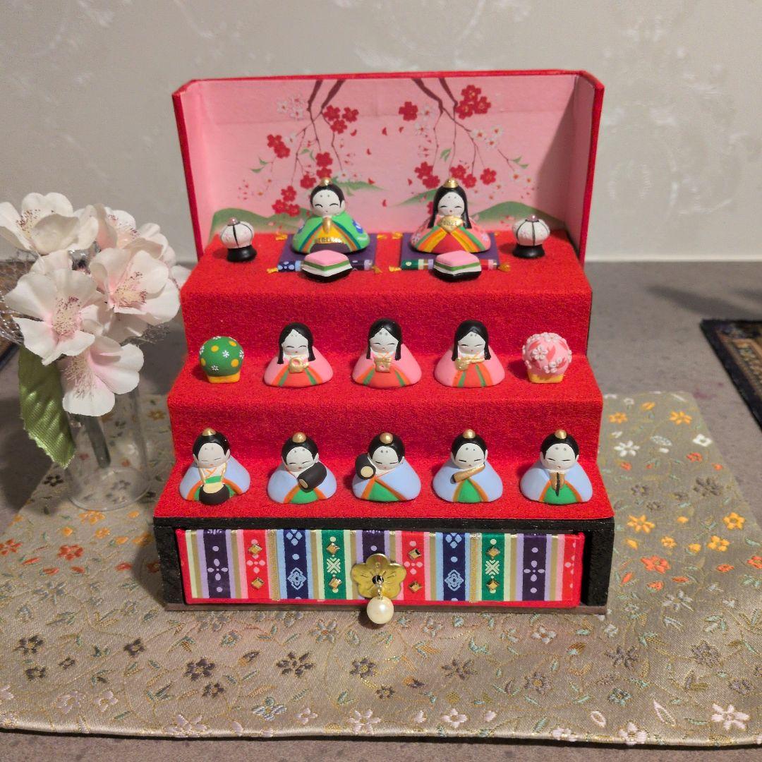 雛壇♥ミニひな壇　 雛人形セット 三段式　段飾り　お雛様　ひな祭り　お節句