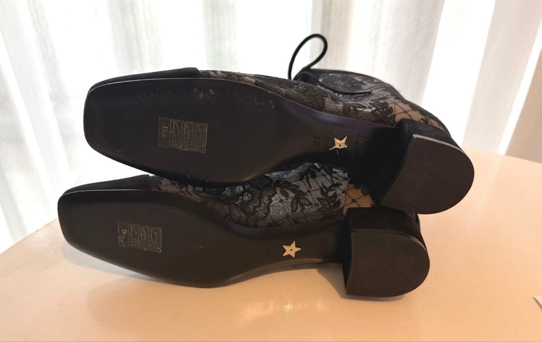 美品✨DIOR Naughtily-D 37 ヒール ショートブーツ　刺繍