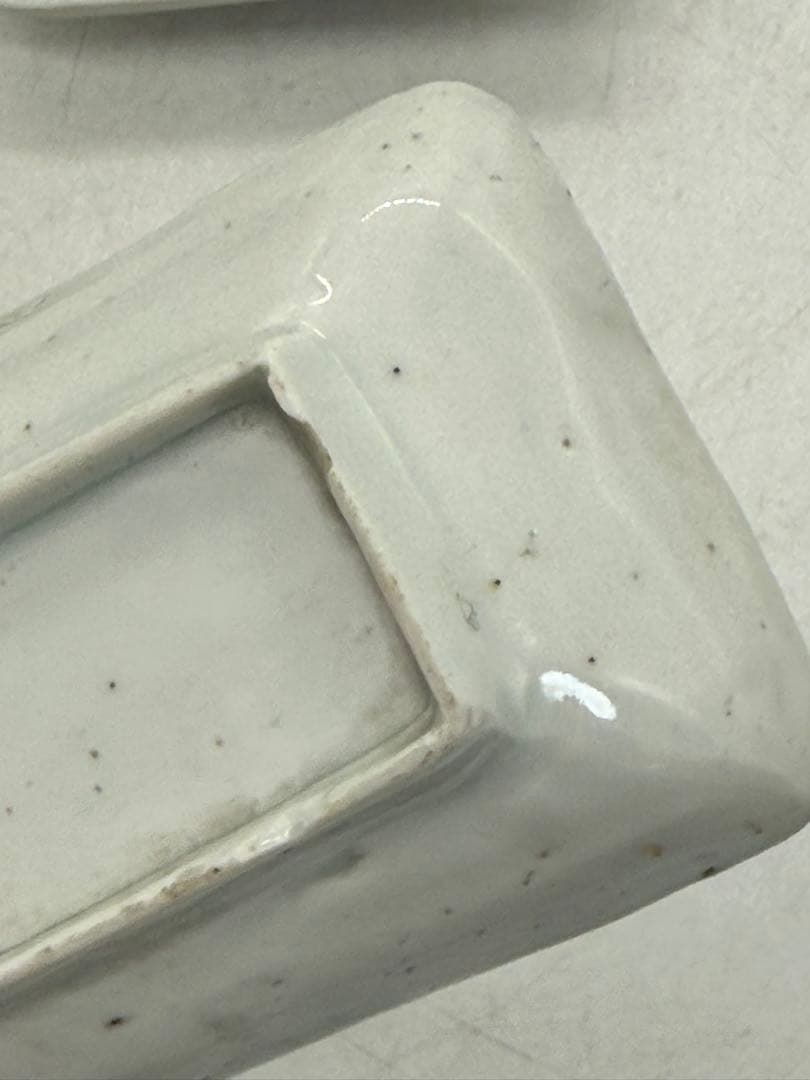 江戸　伊万里　染付山水紋角皿4点　送料込み251220