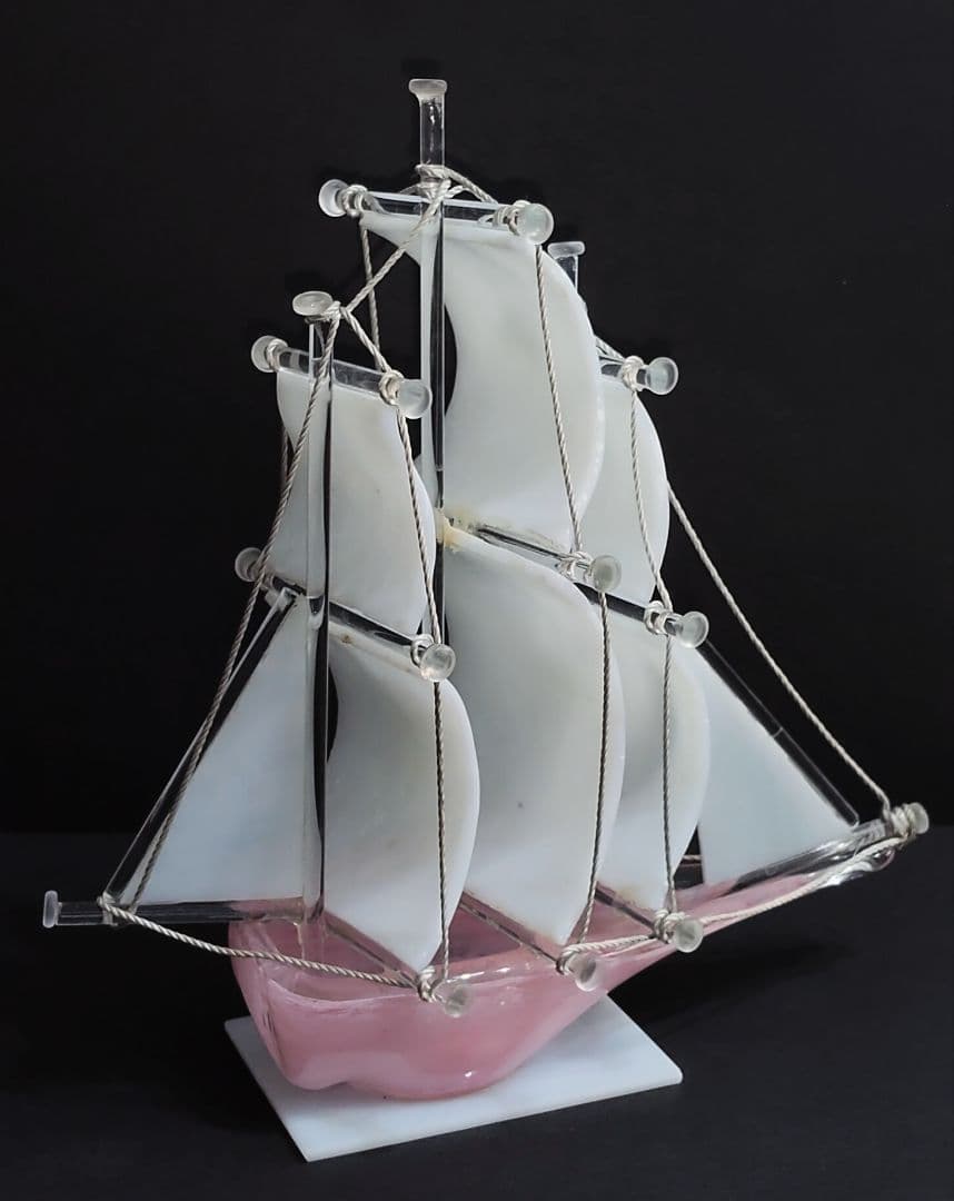 イタリア製 MARAMI ムラーノガラス ヨット 船 帆船 飾り MURANO