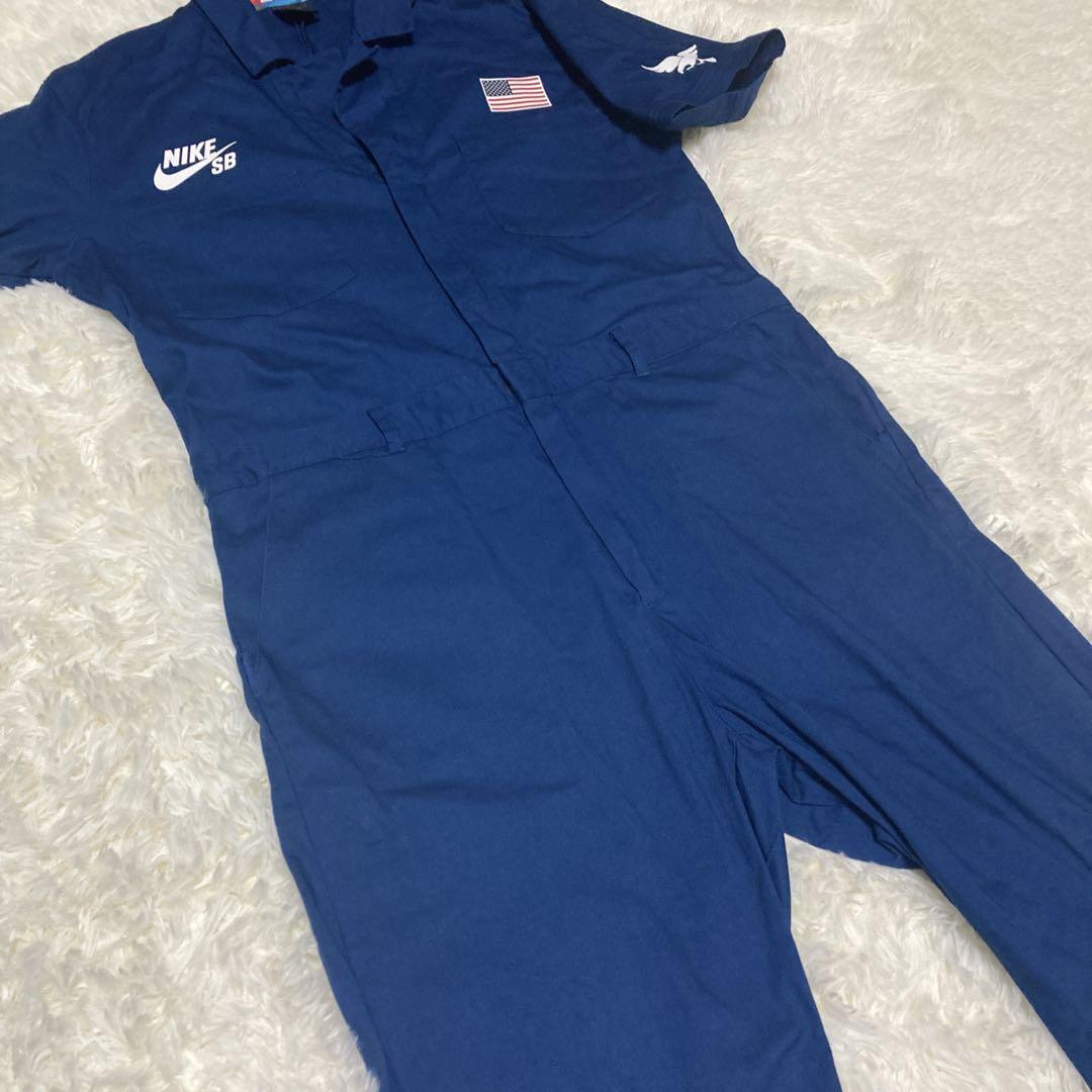 極美品✨️ Nike SB ネイビー ツナギ ジャンプスーツ Mサイズ USA