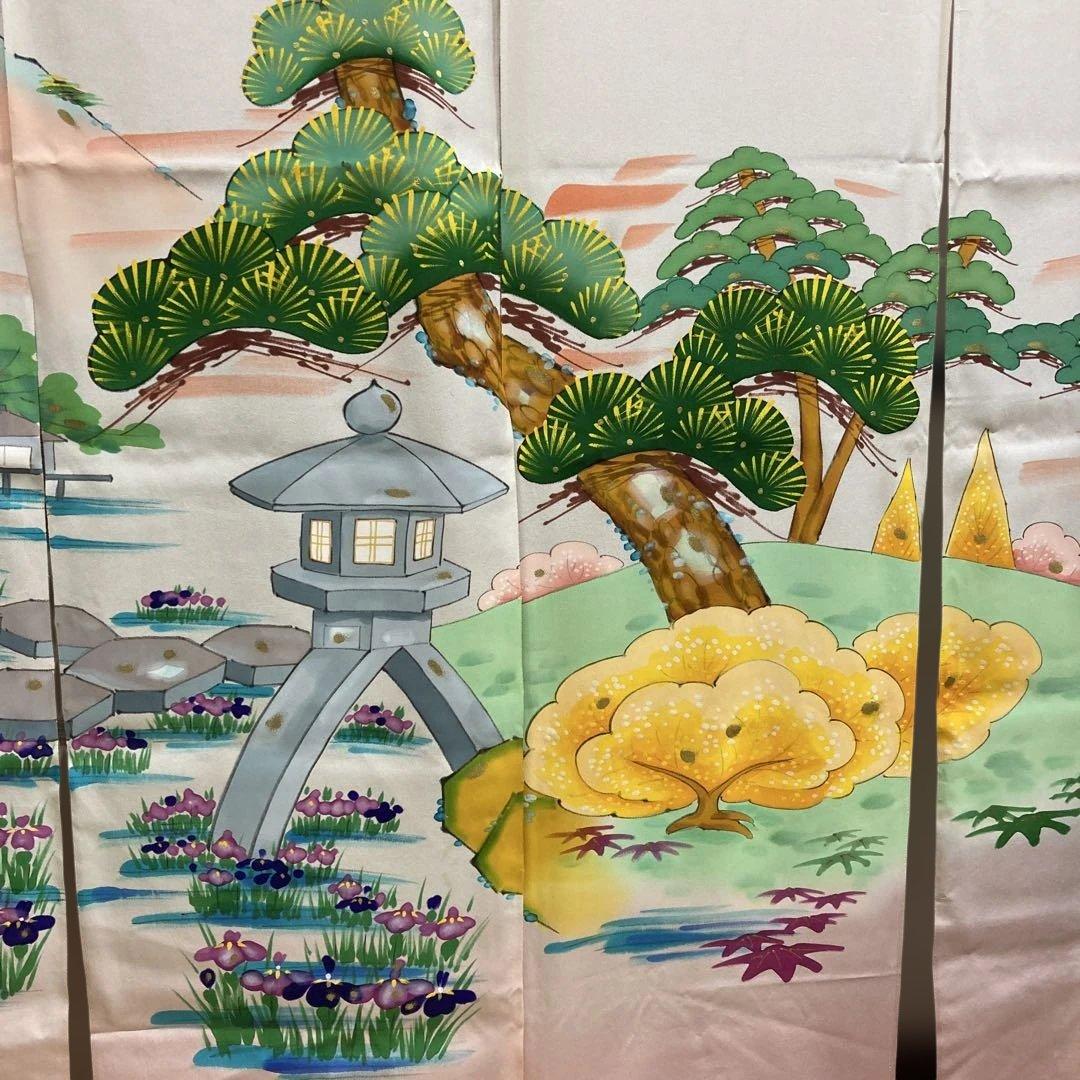 花嫁のれん　庭　灯篭　山　松