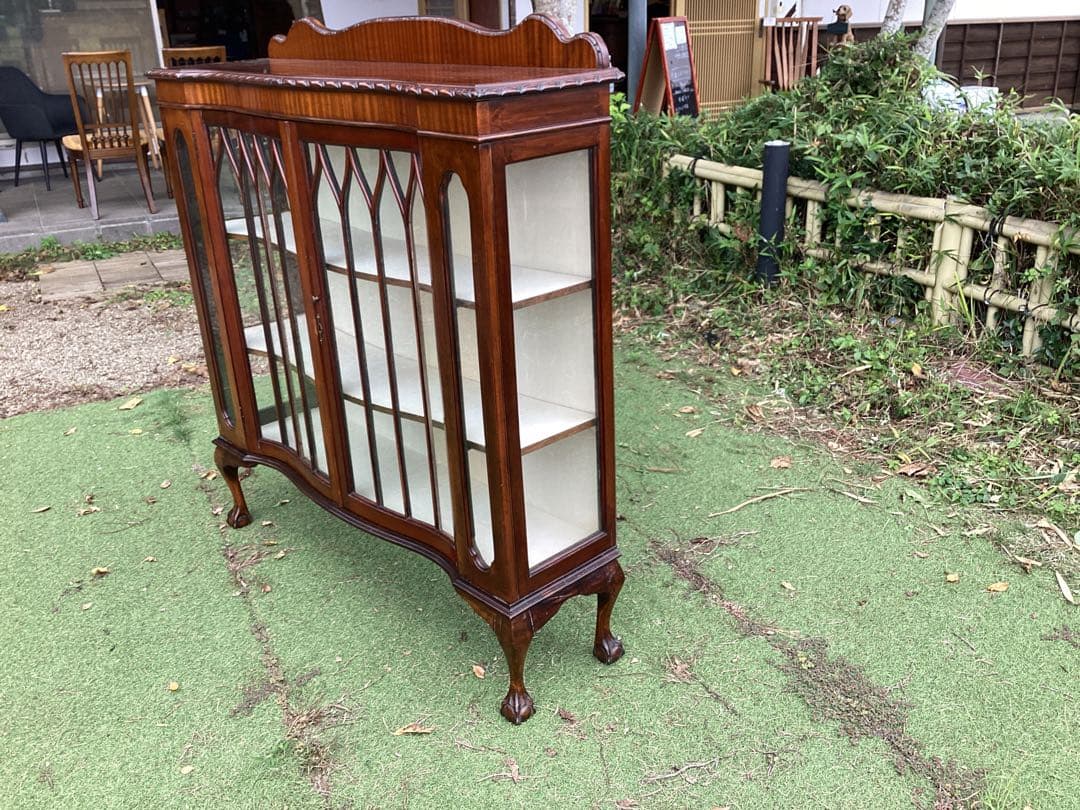 [たーぼう] イギリスアンティーク　キャビネット　ショーケース