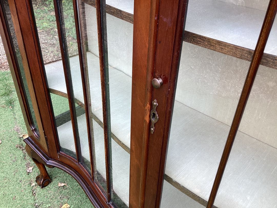 [たーぼう] イギリスアンティーク　キャビネット　ショーケース