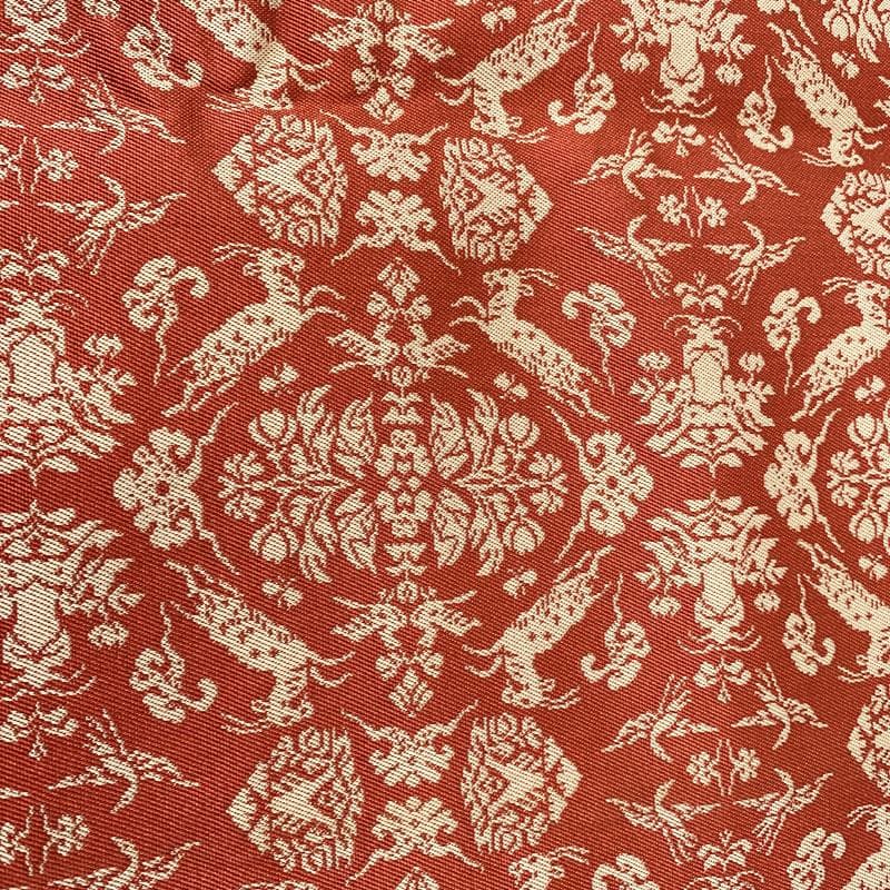 506ms2◆龍村美術織物 【未使用品】テーブルクロス 山羊花卉文錦◆美品