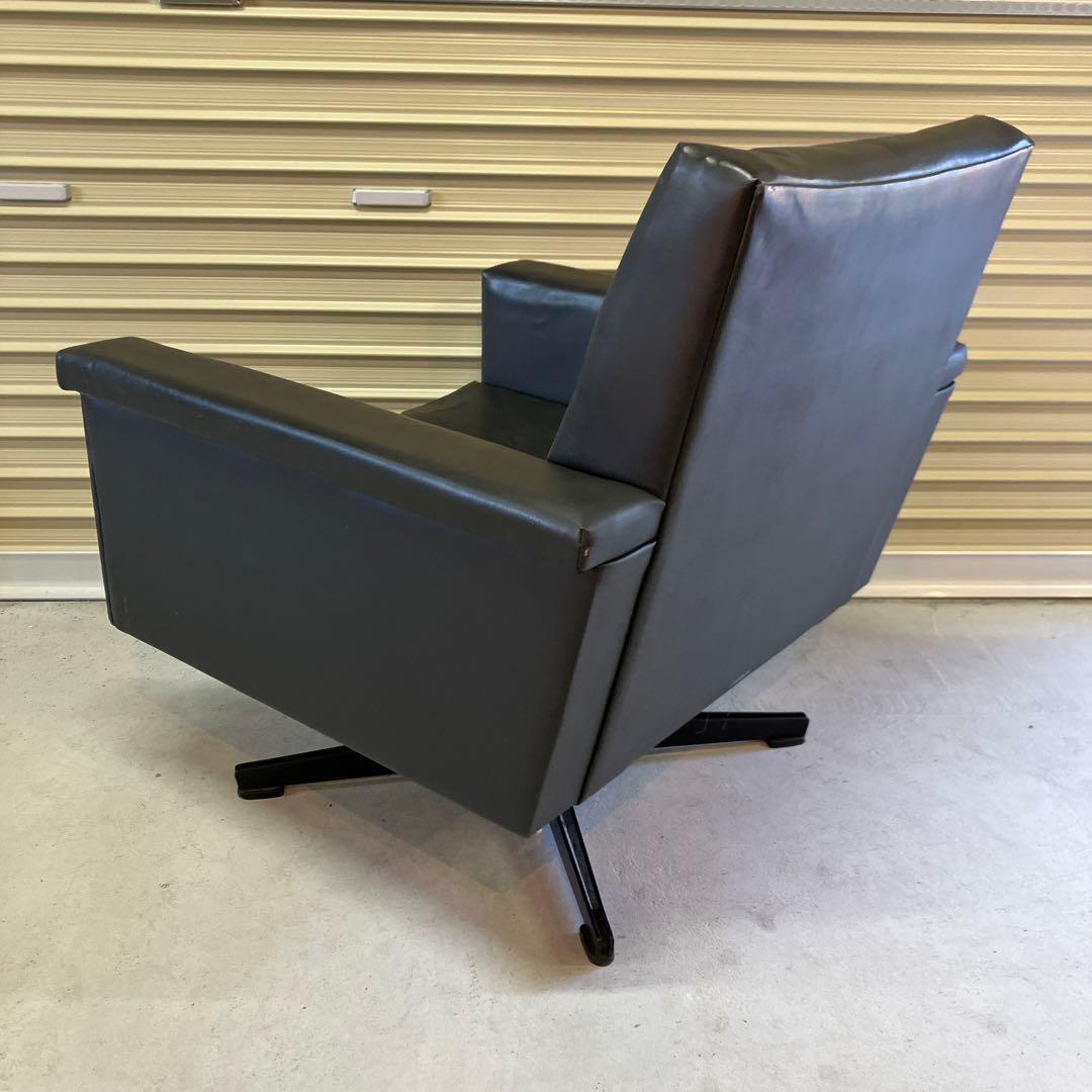 昭和レトロ ヴィンテージ マルニ 回転式アームチェア ラウンジチェア 古家具