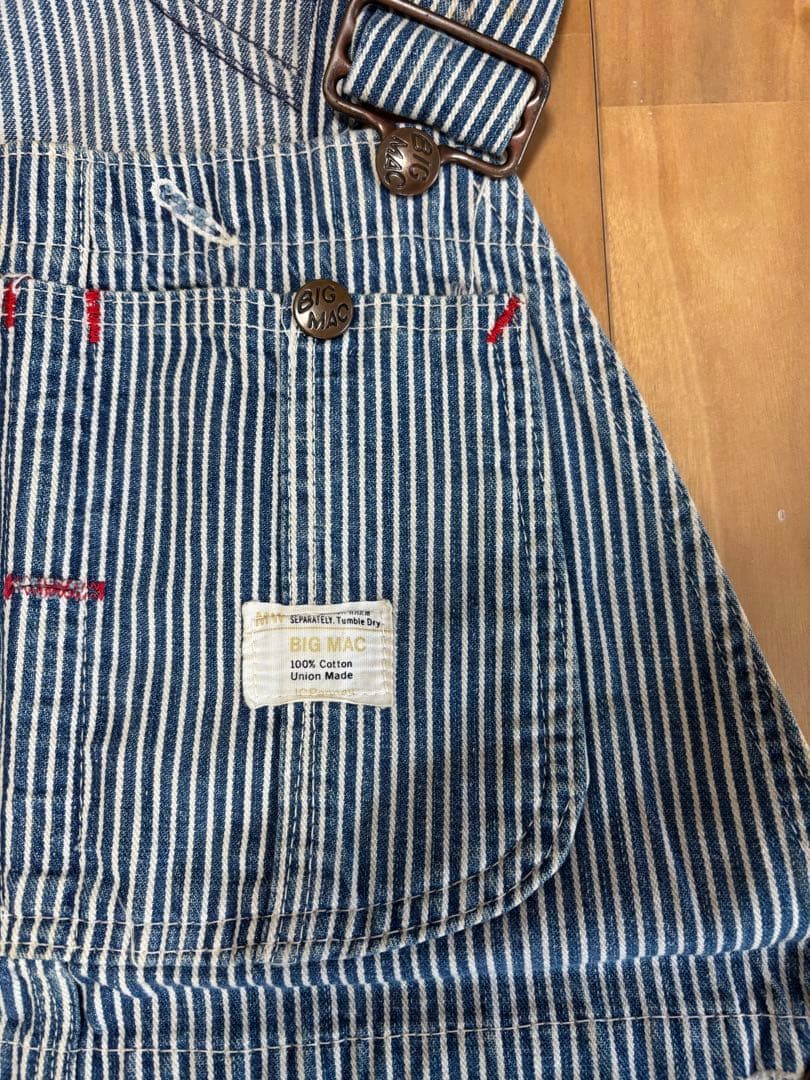 ヴィン 70s ビンテージBIG MAC ヒッコリーオーバーオール