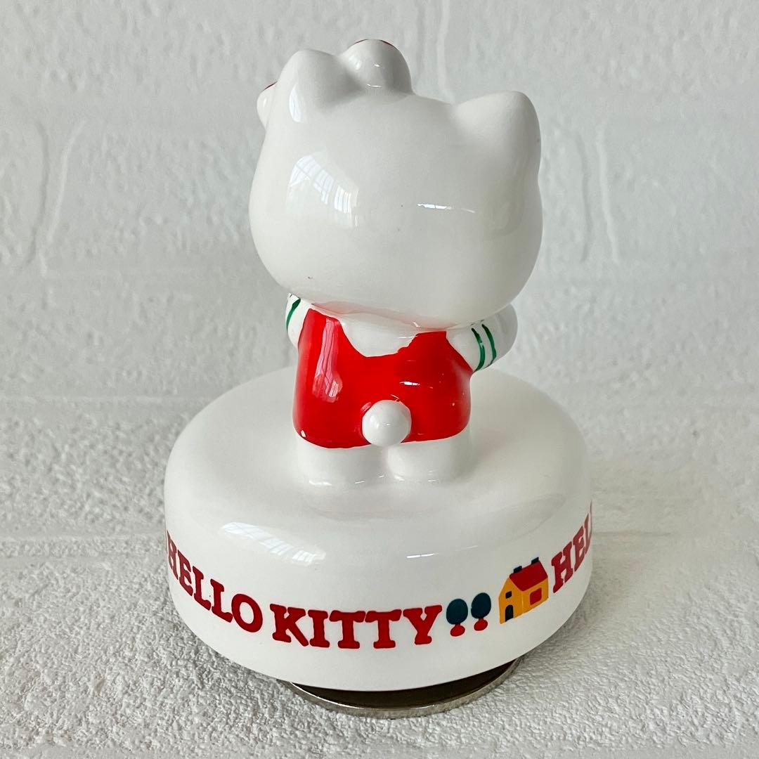 【激レア！】ハローキティ　オルゴール　陶器製　80年代　レトロ