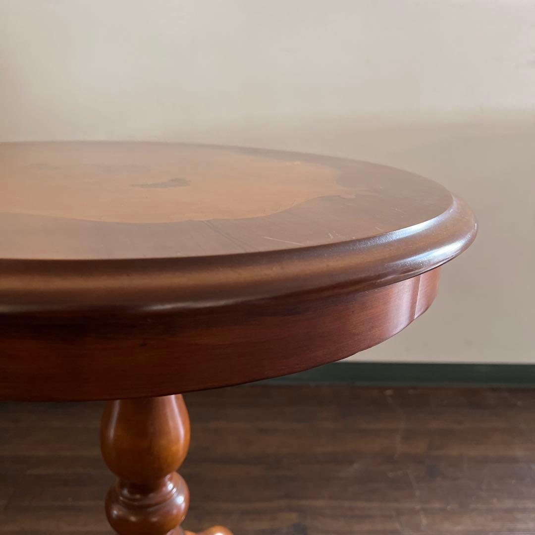 k987r115 イタリア製 象嵌細工のサイドテーブル コーヒーテーブル 円形