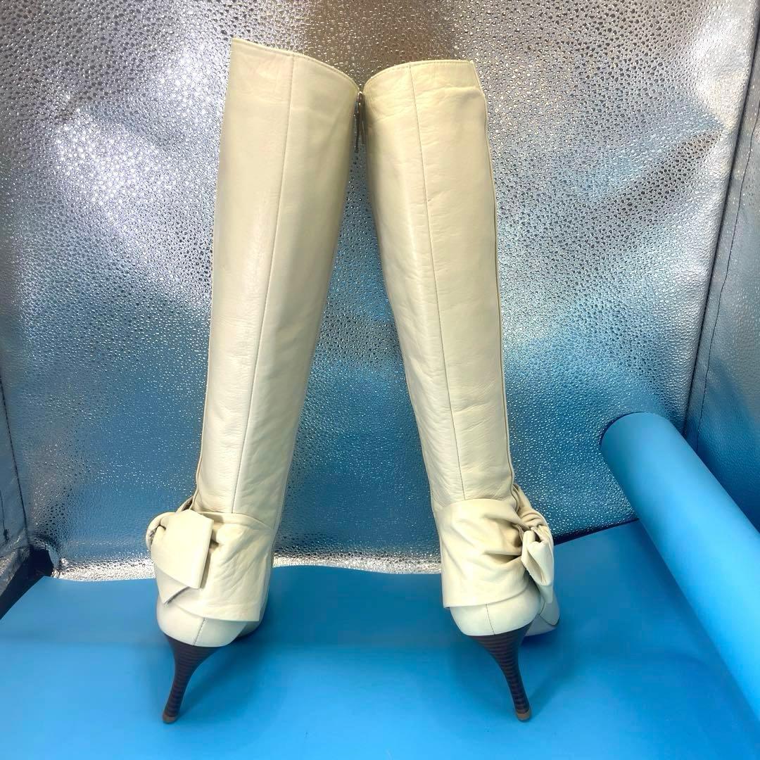 Rebecca Taylor レベッカテイラー ロングブーツ　白　24.5cm