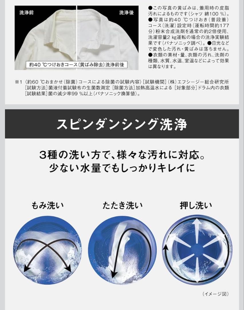 超美品‼️2023年製 Panasonic NA-VG780R キューブル ドラム