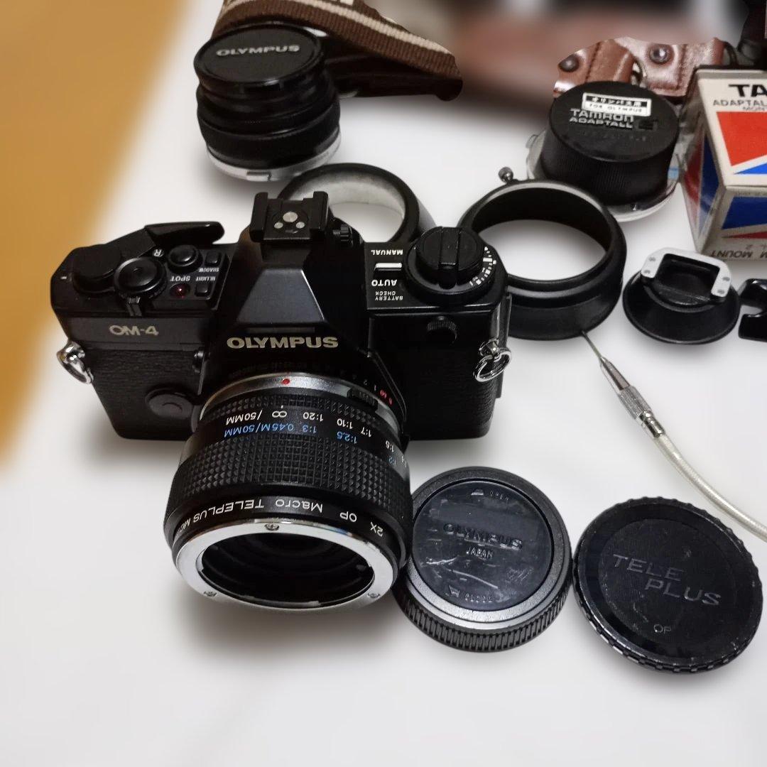 フィルムカメラ Olympus OM-4+ Auto- 50 f1.8+teleplus MC7