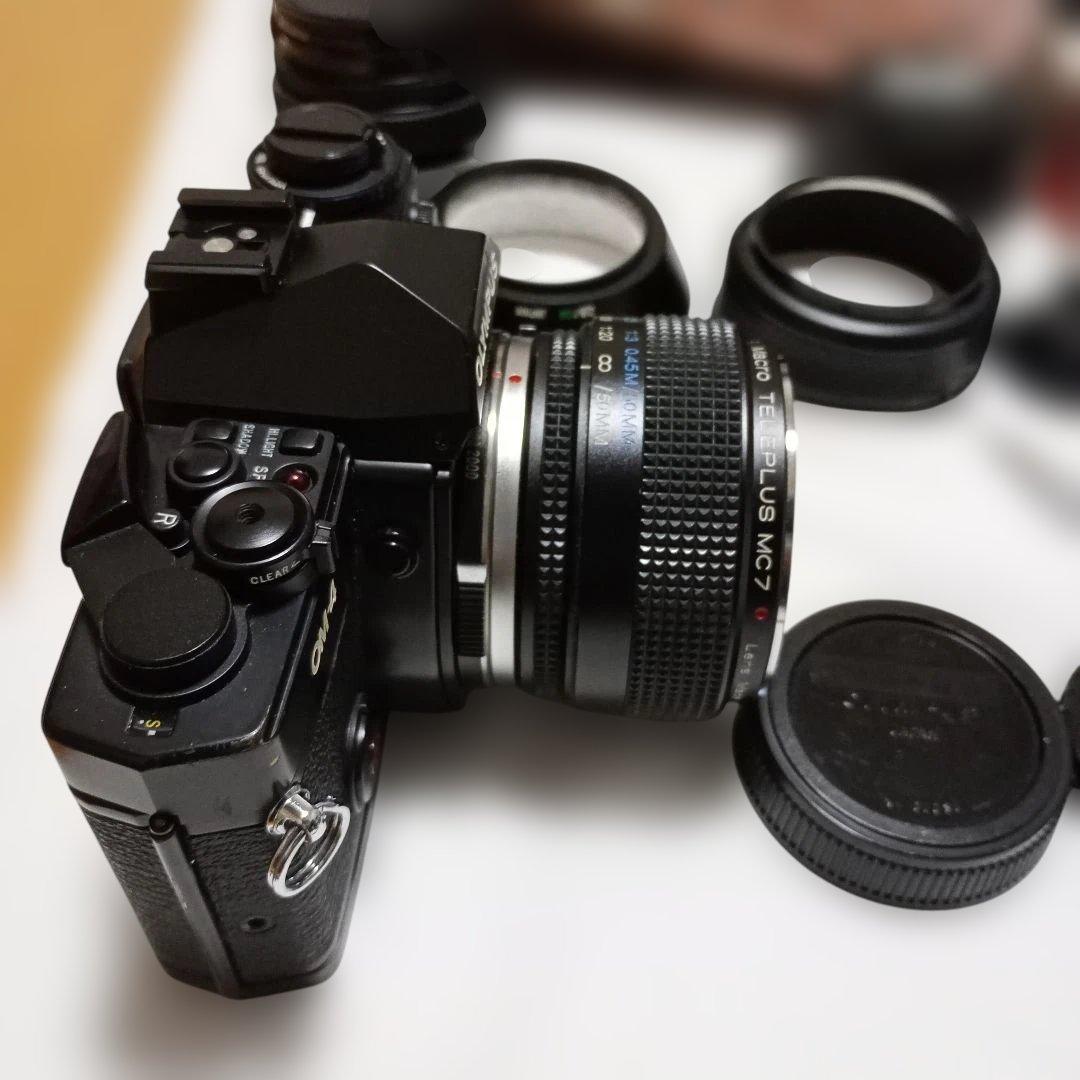 フィルムカメラ Olympus OM-4+ Auto- 50 f1.8+teleplus MC7