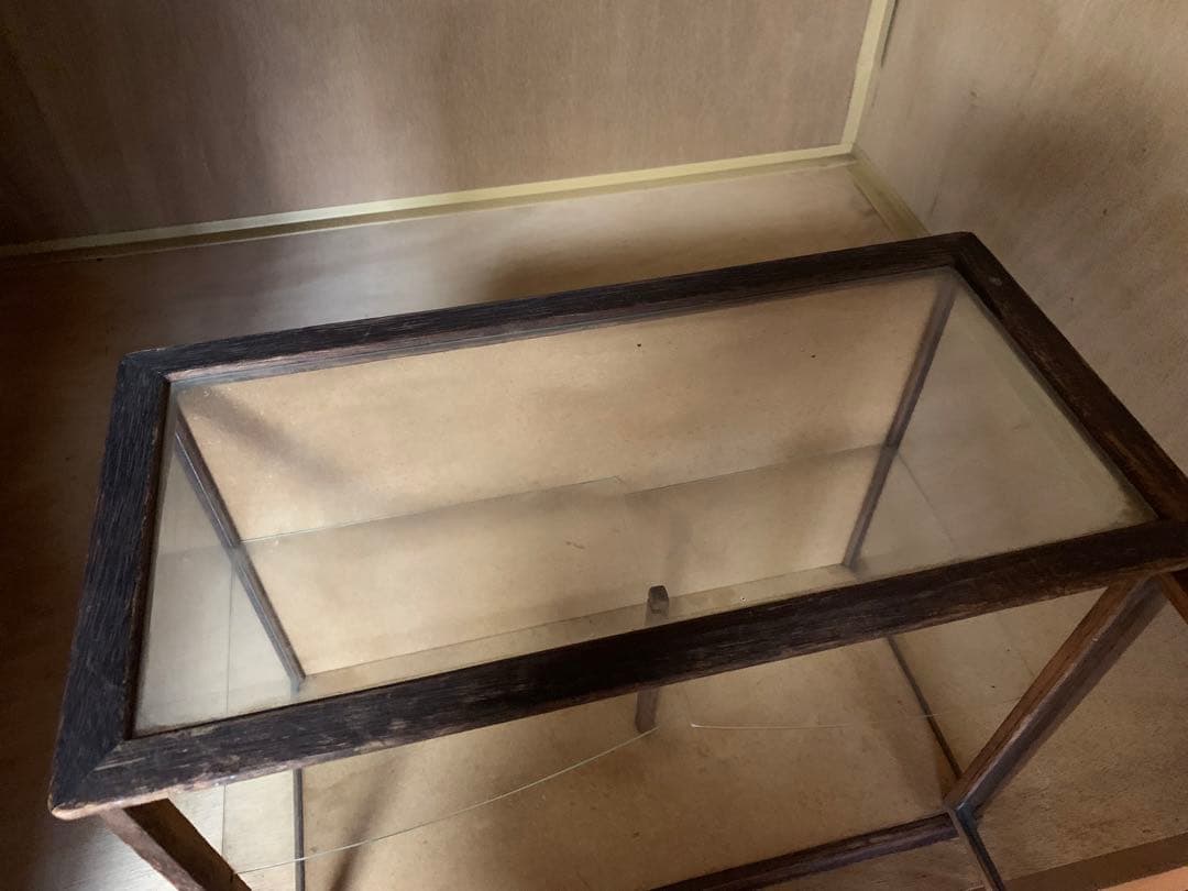 【昭和レトロ】木製 ガラス棚　飾り棚