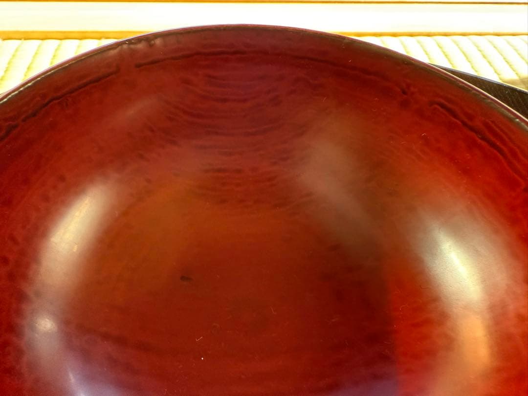 極上逸品！輪島塗 角偉三郎 作　正倉院朱塗り小椀（五つ星）➁