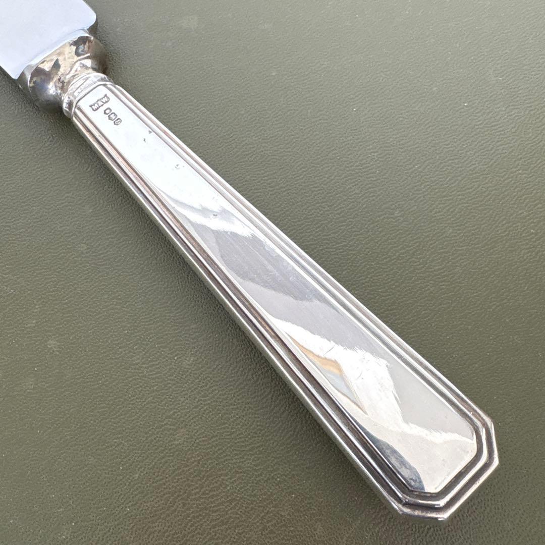 ビンテージ　マッピン&ウェッブ　純銀製 ハンドル　ナイフ　33,5cm シルバー