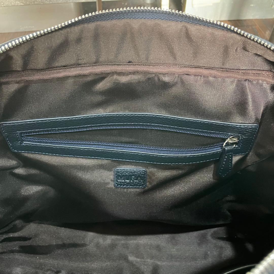 美品 MURA ビジネス バッグ 2WAY ショルダー レザー　シボ革　A4