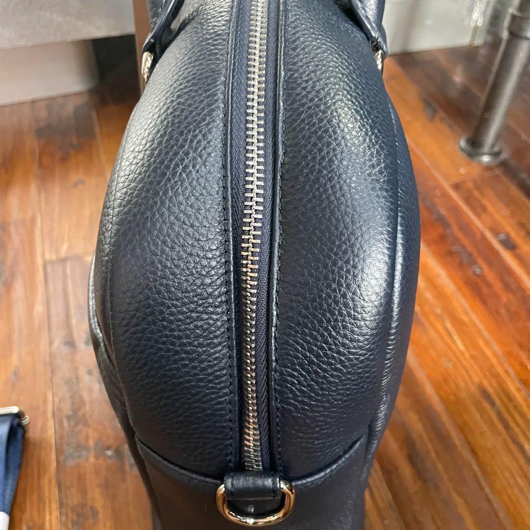 美品 MURA ビジネス バッグ 2WAY ショルダー レザー　シボ革　A4