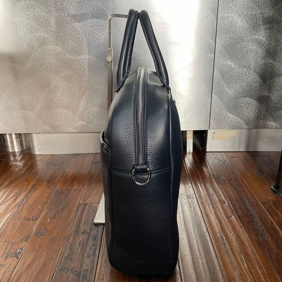 美品 MURA ビジネス バッグ 2WAY ショルダー レザー　シボ革　A4