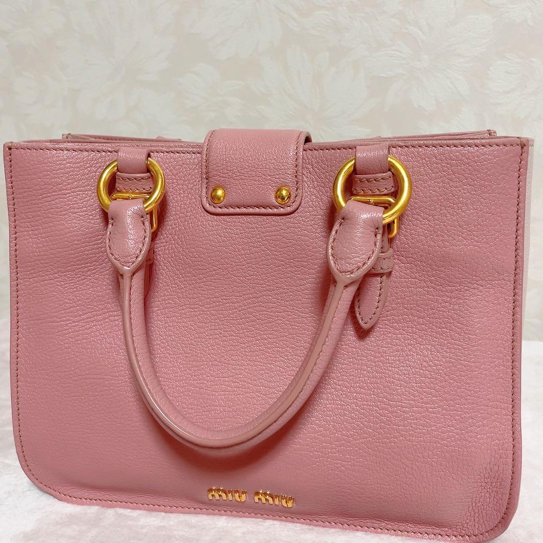 MIUMIU ミュウミュウ ハンドバッグ ショルダーバッグ マドラス ピンク