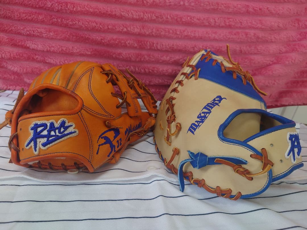 NPB ラグデリオン プロ野球選手支給品硬式 グラブ、ミット2点セット