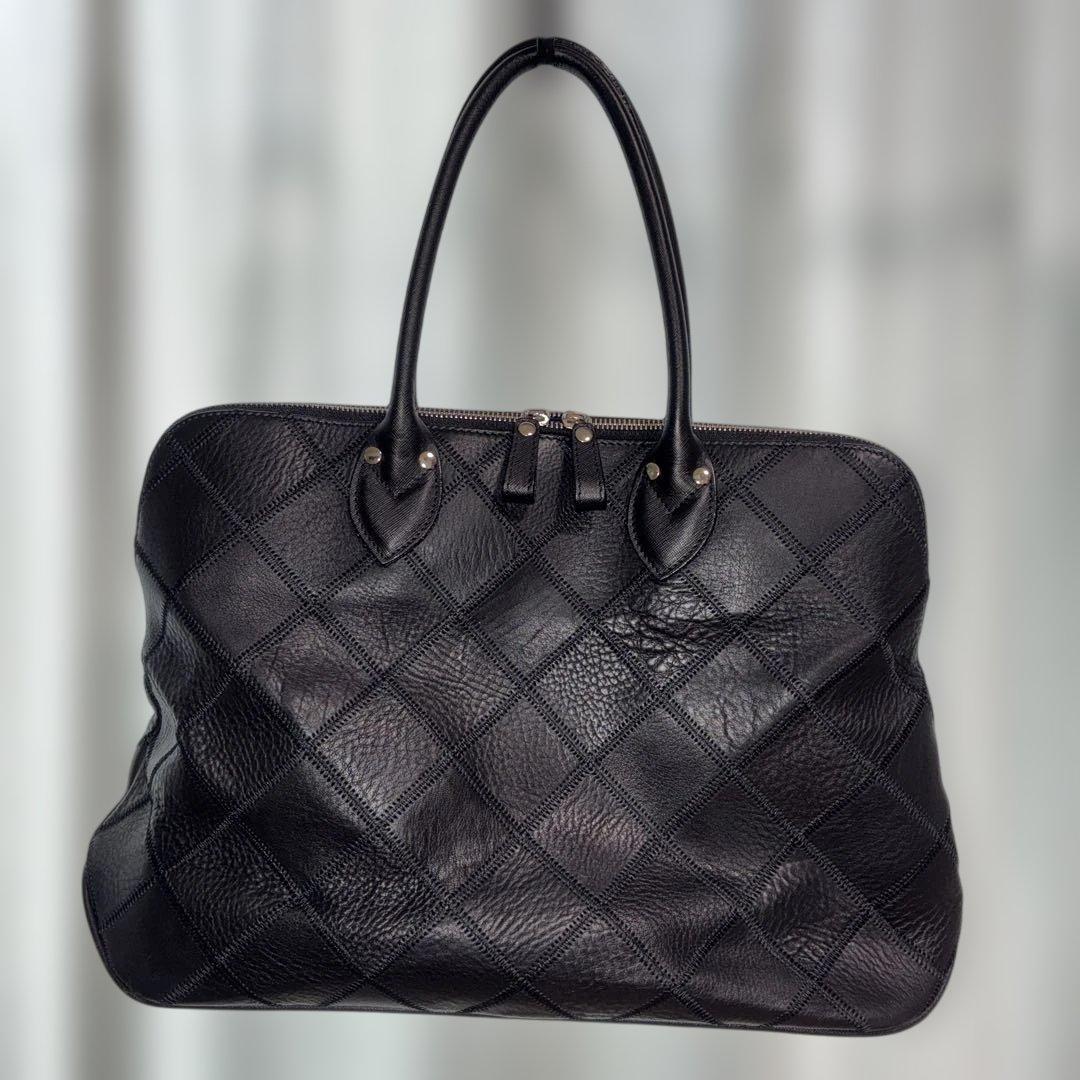 TRION トライオン トートバッグ ボストントート（シボ革） パネル