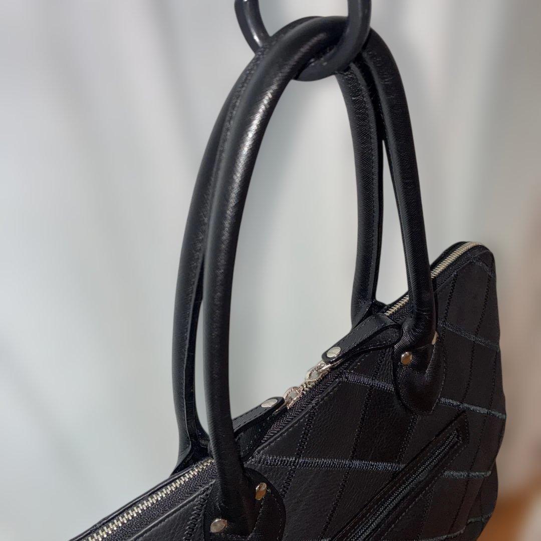 TRION トライオン トートバッグ ボストントート（シボ革） パネル