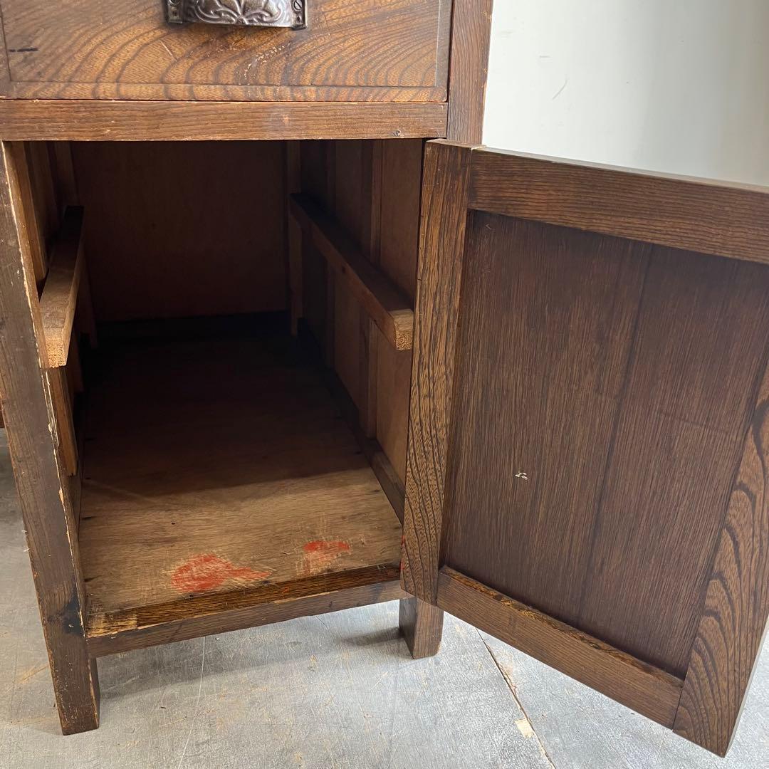 アンティーク 片袖机 デスク テーブル 昭和レトロ z483