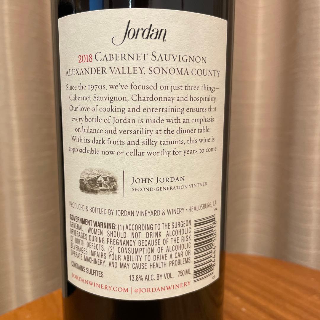 ジョーダン カベルネ ソーヴィニヨン アレキサンダー ヴァレー [2018]
